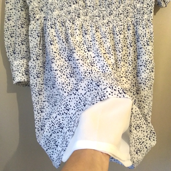 🎁NWOT BCBGeneration Navy/White, Long Sleeve, Elastic Waist, Classic Mini Dress - Picture 6 of 16